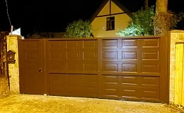 Распашные ворота алютех сэндвич панель